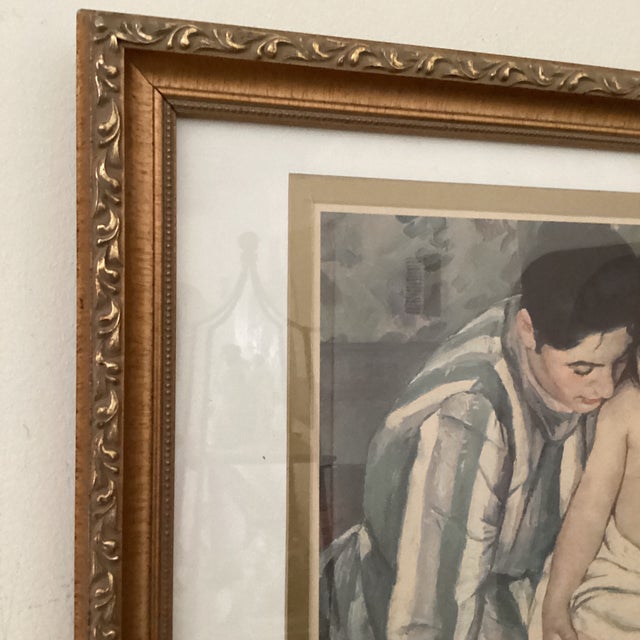 Mid 20th Century Framed Print "The Bath" 1/10 by Mary Cassat Circa 1961 For Sale - Image 5 of 11