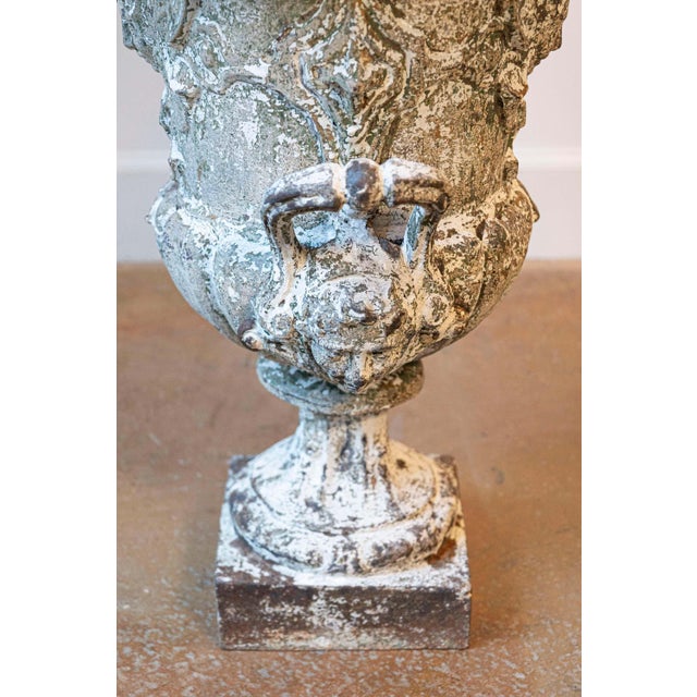 Metal 19th Century French Urn For Sale - Image 7 of 9