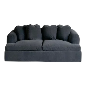Vintage Jay Spectre Sofa in Charcoal Maharam Alpaca Mohair Velvet