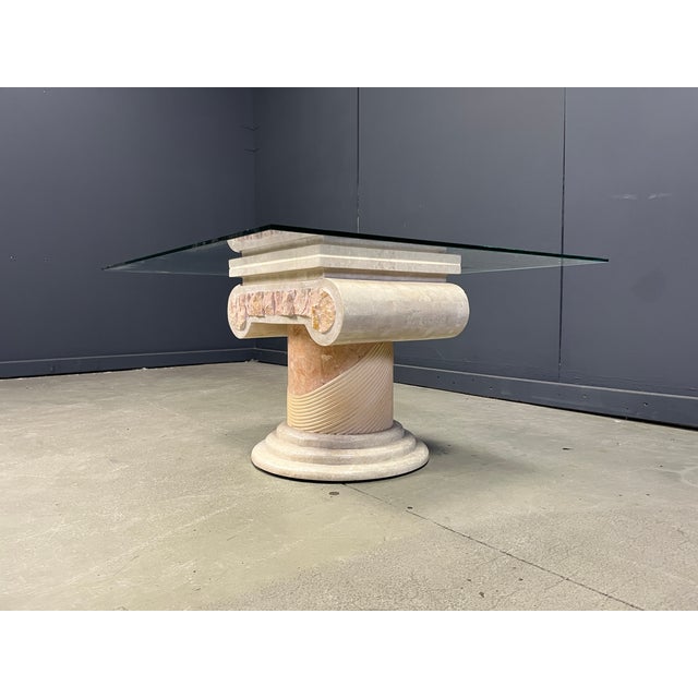 Glass Tesselated Column Coffee Table by Maitland Smith, 1970s For Sale - Image 7 of 11