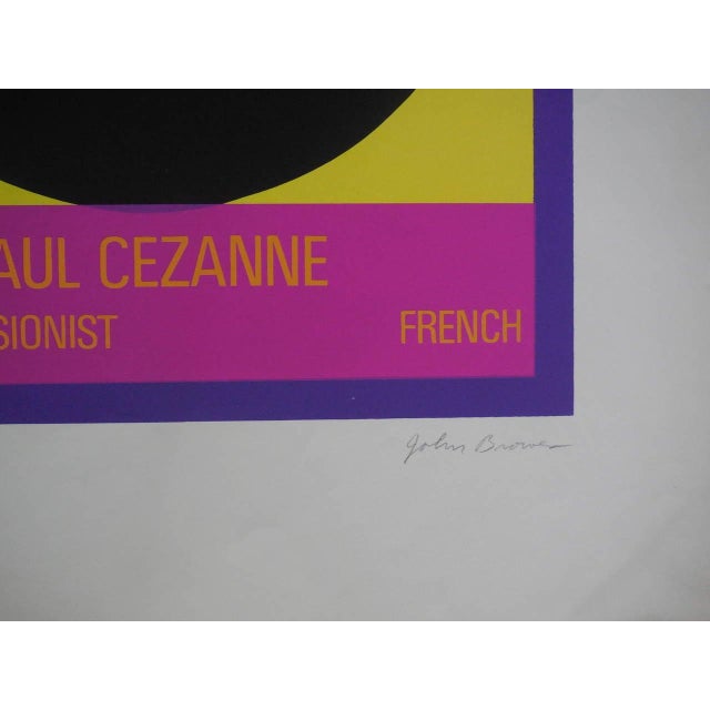 Pop Art John Brower, Pop Art Paul Cezanne Serigraph, 1968, 1968 For Sale - Image 3 of 5