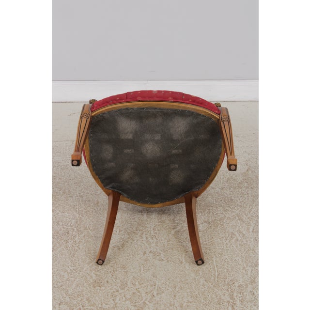 Vintage Mahogany Federal Style Spiderback Armchair For Sale - Image 16 of 16