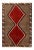 Brown 1950s Vintage Gabbeh Tribal Rug in Brown With Red Diamond Lozenge Pattern For Sale - Image 8 of 8