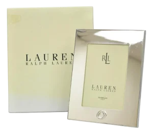 Late 20th Century Lauren Ralph Lauren "Vows" Silver Plated 5x7 Wedding Photo Picture Frame