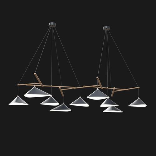 Not Yet Made - Made To Order Emily Group of Nine Pendant Light in Steel with Dark Bronze Finish by Moss Objects For Sale - Image 5 of 10