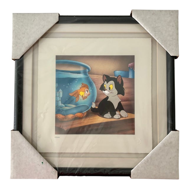1995 Limited Edition Disney Serigraph of Pinocchio's Figaro and Cleo-With Certificate of Authenticity For Sale