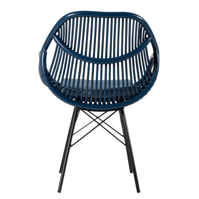 David Francis Stockholm Chair, Navy For Sale - Image 4 of 8