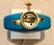 Metal Vintage Rare Retired Jonathan Adler Santorini Electra Aqua With Gold Sunburst Table Lamp, From His Mediterranean-Inspired Collection For Sale - Image 7 of 12