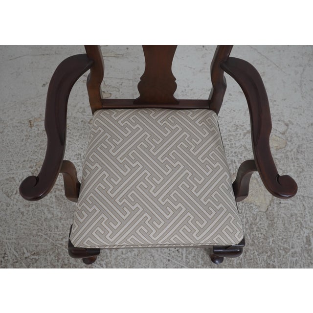 Set of 4 Ethan Allen Cherry Georgian Court Dining Room Chairs For Sale In Philadelphia - Image 6 of 18