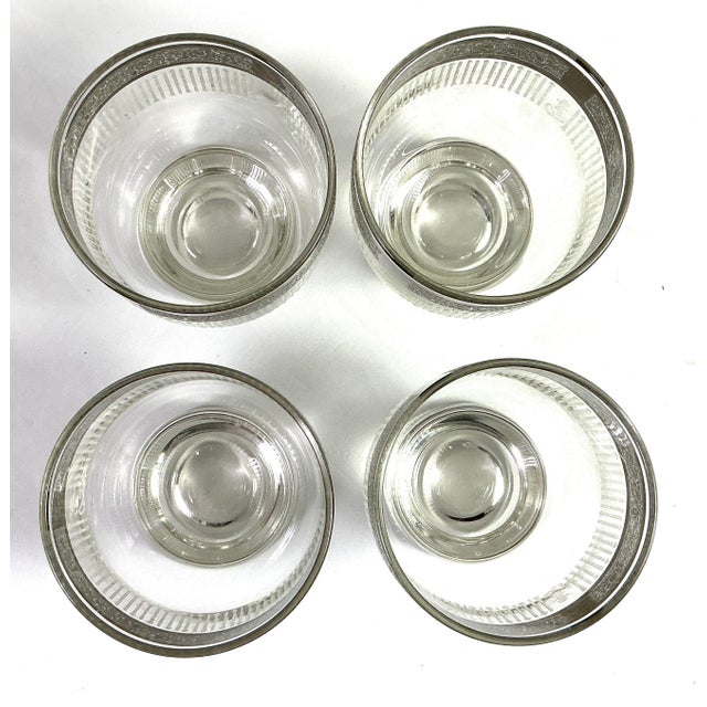 Mid-century modern - Starlyte-(S7T5)-footed cocktail glasses by Culver glass Company Set of four Ribbed sides for handling...