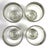 Mid-century modern - Starlyte-(S7T5)-footed cocktail glasses by Culver glass Company Set of four Ribbed sides for handling...