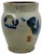 Ceramic Outstanding Large 3 Gallon Size Antique American Stoneware Jar With Extensive Blue Hand Decorated Features - Circa 1830s For Sale - Image 7 of 18