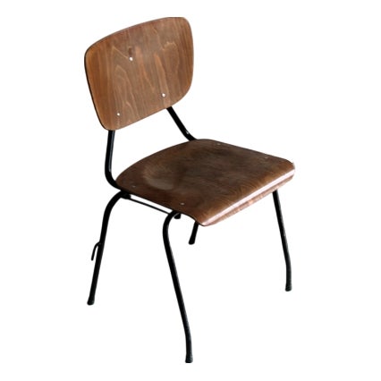 Vintage Industrial Stackable School Chair, 1960s For Sale