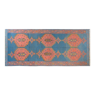 Vintage Mid Century Karebak Kilim Rug For Sale