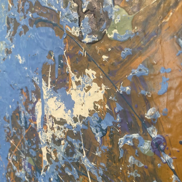 Nice painting 36x36 in. Multi-directional mid century modern