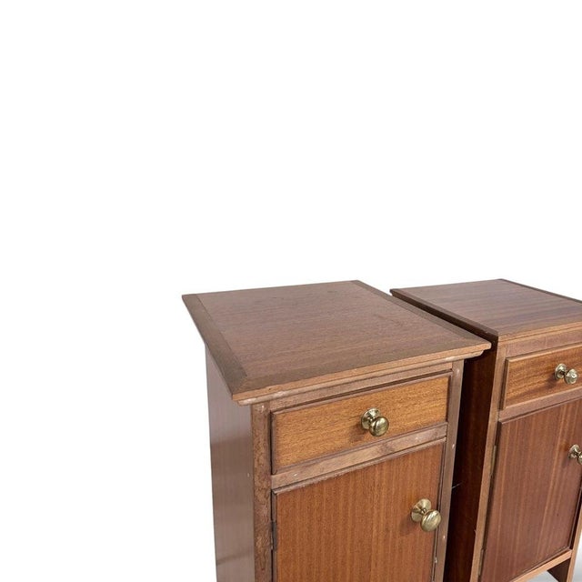 Wood Vintage Teak Bedside Cabinets, 1960s, Set of 2 For Sale - Image 7 of 9