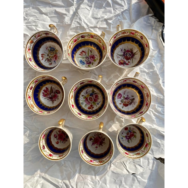 Early 19th Century English New Hall Regency Cup & Saucer Set- 17 Pieces For Sale In Los Angeles - Image 6 of 12