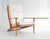 White Pair of White Oak Outdoor Lounge Chairs For Sale - Image 8 of 16