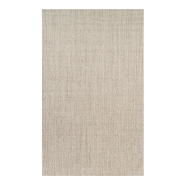 Rug & Kilim’s Oversized Modern Textural Solid Rug in Beige Tones and Striae - 11x18 For Sale