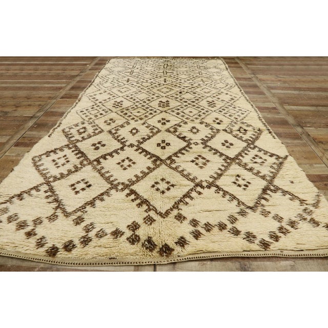 Textile Vintage Berber Beni Ourain Moroccan Rug - 06'06 X 13'01 For Sale - Image 7 of 9