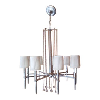 1980s Tommy Parzinger Style Chandelier For Sale