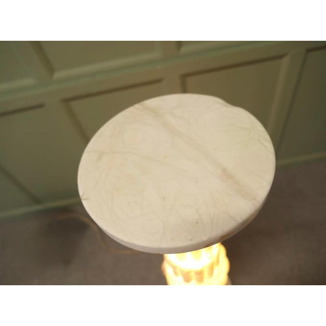 French Illuminated Marble Torchere Column, 19th Centur For Sale - Image 5 of 8