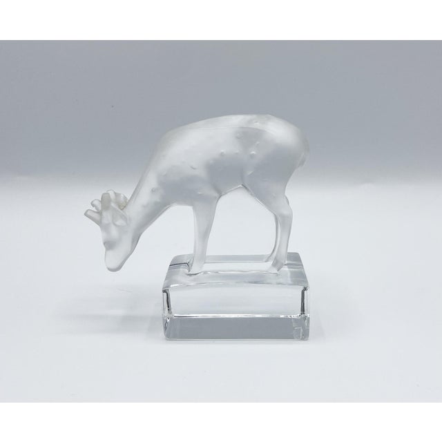 The "DAIM" crystal sculpture by Lalique depicts a deer and was created by René Lalique in 1929. This beautiful vintage...