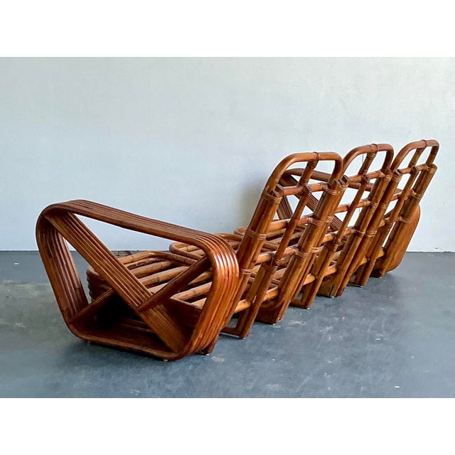 Vintage MCM Paul Frankl 6 Strand Rattan Sofa For Sale - Image 14 of 18