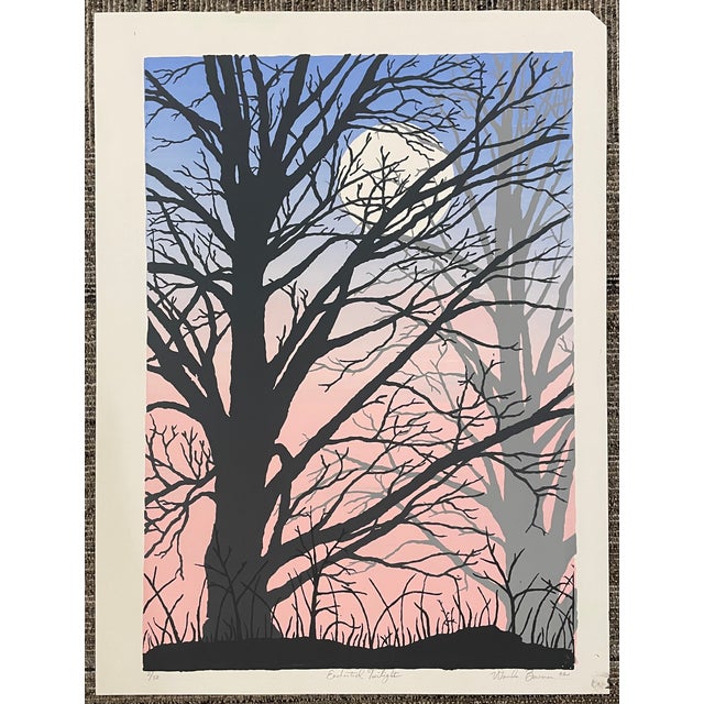 1990s 1992 Wanda Bowman Enchanted Twilight Serigraph For Sale - Image 5 of 5