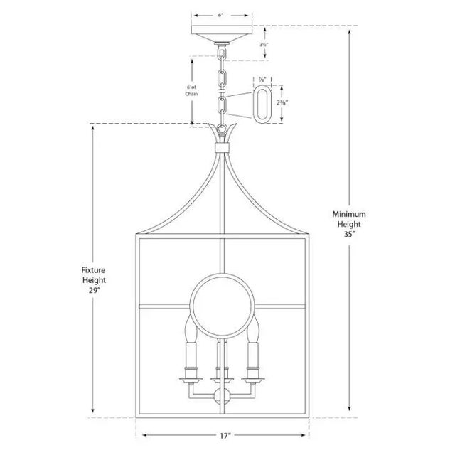Visual Comfort Chapman & Myers for Visual Comfort Signature Gramercy Medium Lantern in Gilded Iron For Sale - Image 4 of 4