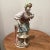 Antique Italian Hand Painted Pheasant Woman Large Porcelain sculpture Figurine