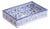 Custom Made Rectangular Blue Bathroom Sink, Handmade Washbasin, Hand-Painted Vessel Sink For Sale
