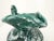Vintage Sculptural Green Lava Glaze Ceramic Ewer With Scroll Handle For Sale - Image 10 of 18