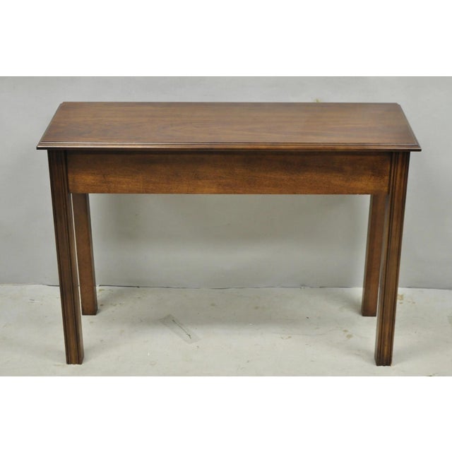 Vintage Lane Altavista Georgian Chippendale Cherry Wood Small Console Table For Sale - Image 14 of 15