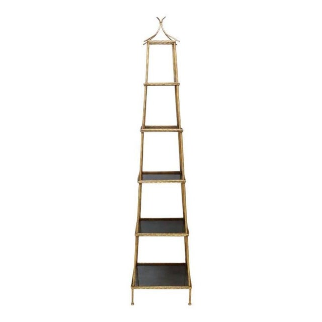 Aesthetic Brass & Glass 5-Stack Nesting Side Stand Set 20thC For Sale - Image 6 of 8