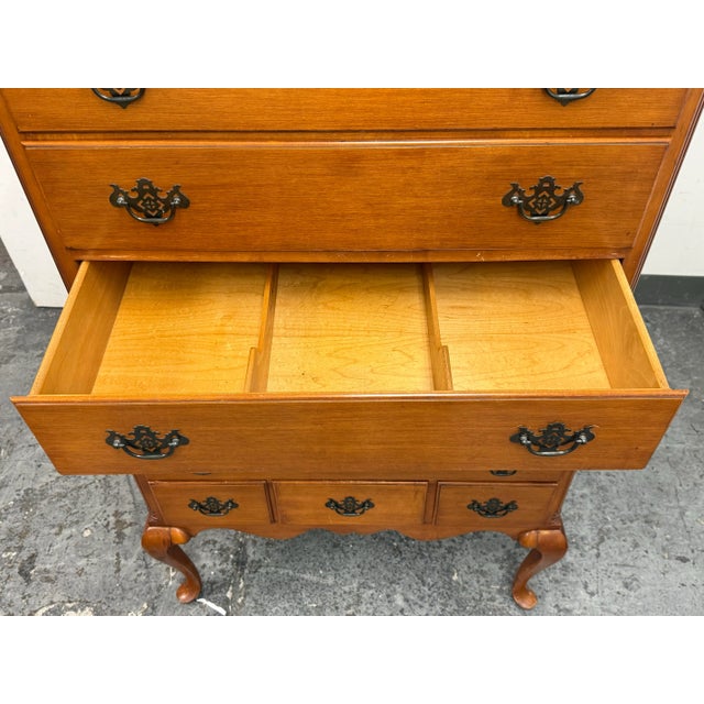 Vintage Georgian Style Highboy Dresser For Sale - Image 11 of 12
