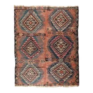 Antique Kurdish Flatweave Kilim From Van