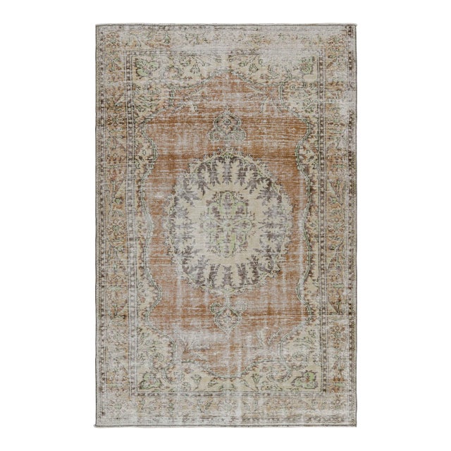 Vintage Zeki Müren Rug, With Geometric Patterns and Medallion, From Rug & Kilim For Sale