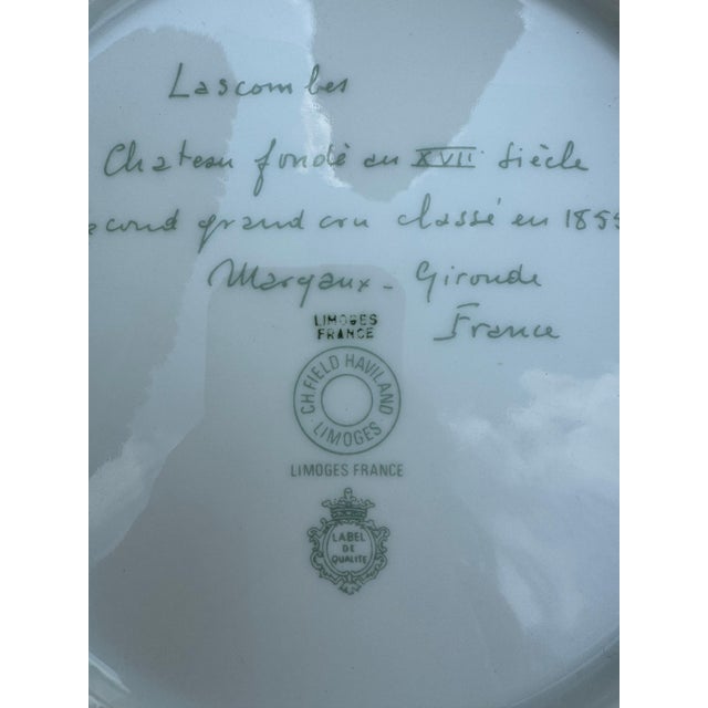 French French Limoges Castle Plates, S/6 For Sale - Image 3 of 4