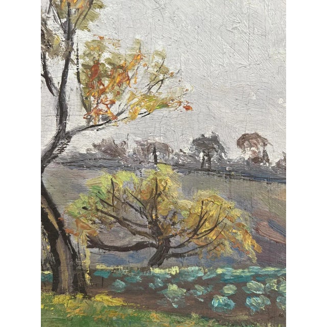 John Henri Deluc, Verger en automne, Hermance, 1939, Oil on Canvas For Sale - Image 7 of 12