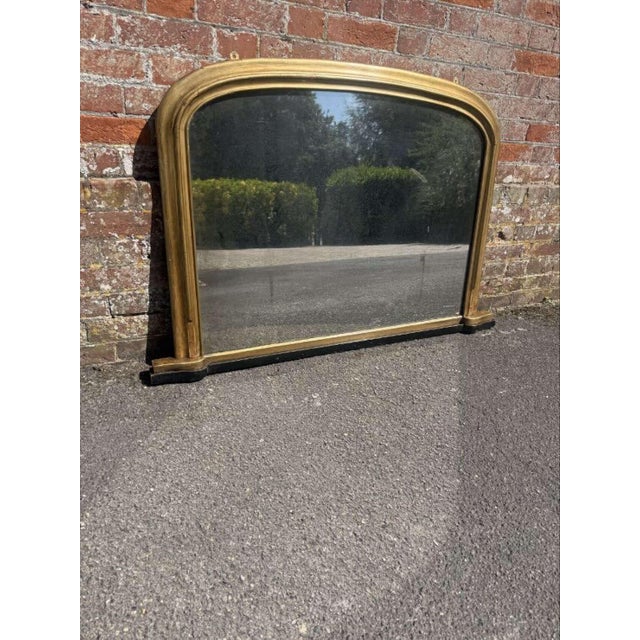 Antique English Gilt Overmantle Mirror, 1800s For Sale - Image 6 of 7