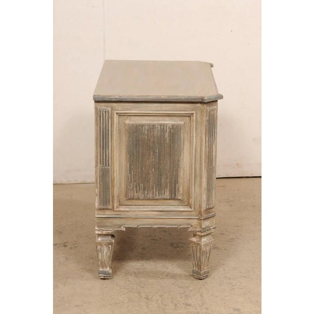 Greige Late 20th Century Italian Neoclassic Style Side Chest For Sale - Image 8 of 11