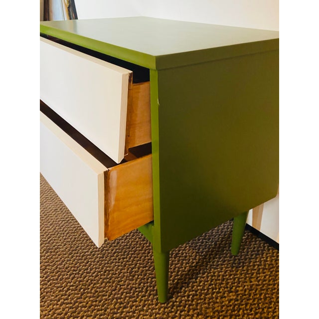 Mid Century Modern Two Tone Nightstands a Pair Chairish