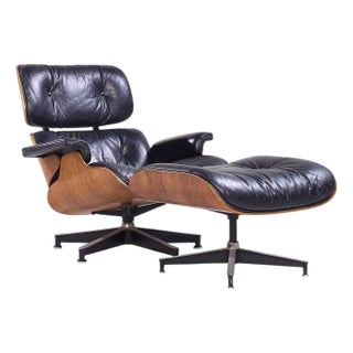 Charles and Ray Eames for Herman Miller Mid Century Rosewood Lounge Chair and Ottoman For Sale