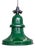 Industrial Enamel Ceiling Lamp in Green, 2000s For Sale