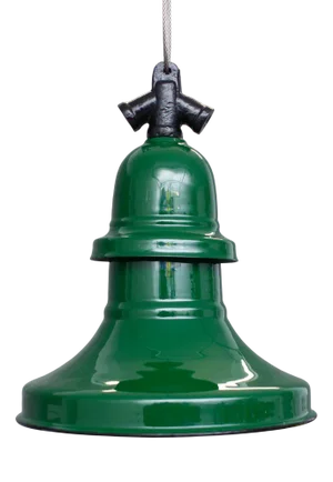 Industrial Enamel Ceiling Lamp in Green, 2000s