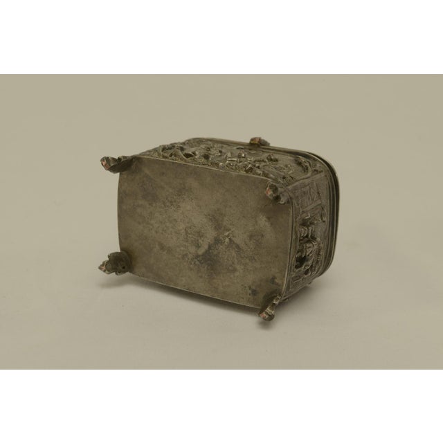 Silver-Plated Embossed Copper Box, Early 19th Century For Sale - Image 14 of 15
