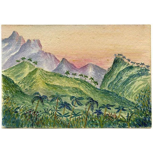 An original 1873 watercolour painting, cmdr alfred m. Causton rn, fiji island, south pacific.a fantastic, unusual travel...