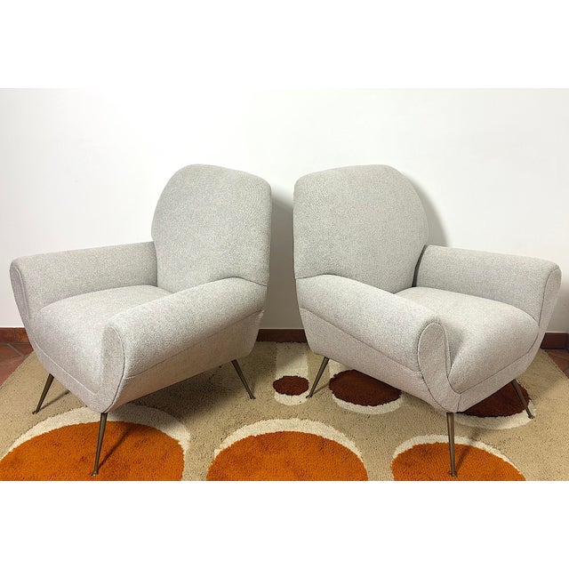 1950s Gigi Radice Armchairs by Minotti, Italy, 1950s, Set of 2 For Sale - Image 5 of 14