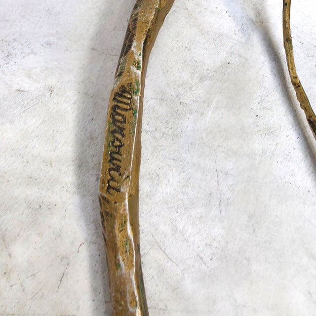 Gold Mid-Century Italian Tree Table in Glass by Salvino Marsura, 1970s For Sale - Image 8 of 9